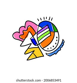 illustration of arbitrary pattern shape abstract, spontaneity art