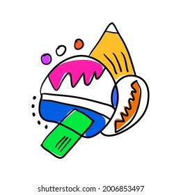 illustration of arbitrary pattern shape abstract, spontaneity art