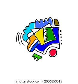 illustration of arbitrary pattern shape abstract, spontaneity art