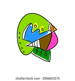 illustration of arbitrary pattern shape abstract, spontaneity art