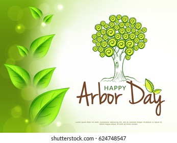 Illustration Of Arbor Day Background.