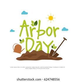 Illustration Of Arbor Day Background.