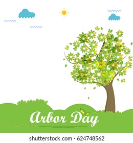 Illustration Of Arbor Day Background.