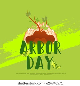Illustration Of Arbor Day Background.