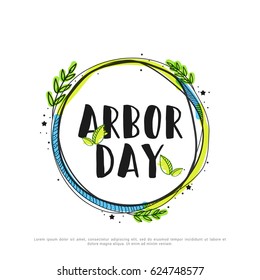 Illustration Of Arbor Day Background.