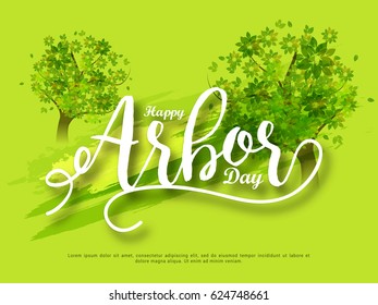 Illustration Of Arbor Day Background.