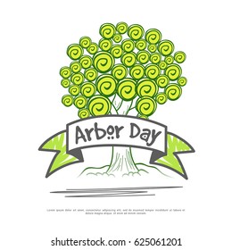 Illustration Of Arbor Day Background.