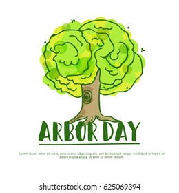 Illustration Of Arbor Day Background.