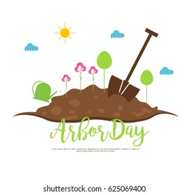 Illustration Of Arbor Day Background.