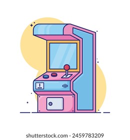 Ilustración arcade juego Vector plano de dibujos animados estilo de diseño