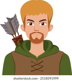 Illustration of an archer with arrows