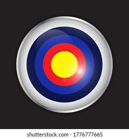 Illustration of Archery Target Vector Simple 3D Logo