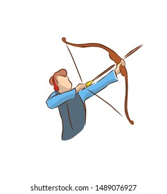 Illustration of archery vector template