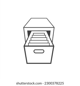 illustration of archive, archive icon, vector art.