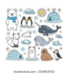 Illustration of Arctic Life Vector