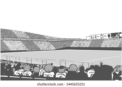 Illustration of arena crowd at sports event