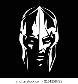 illustration of Ares black background