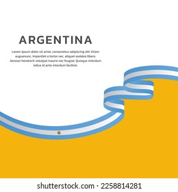 Illustration of Argentina flag Template