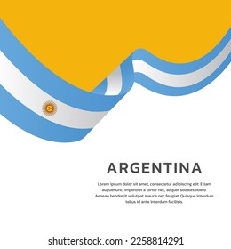 Illustration of Argentina flag Template