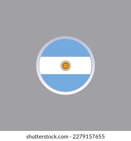 Illustration of Argentina flag Template
