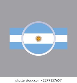 Illustration of Argentina flag Template