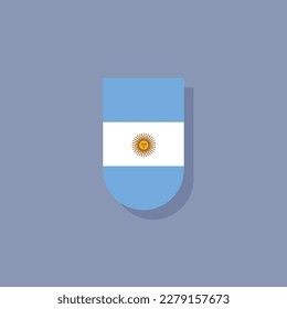 Illustration of Argentina flag Template