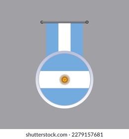 Illustration of Argentina flag Template