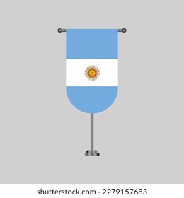 Ilustración de la plantilla de la bandera argentina