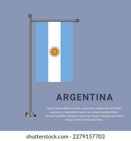 Illustration of Argentina flag Template