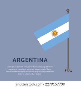 Illustration of Argentina flag Template