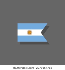 Ilustración de la plantilla de la bandera argentina