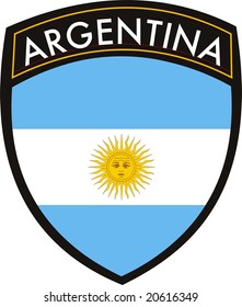 illustration of argentina vector patch flag