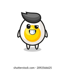 illustration of the argue between two cute boiled egg characters , cute style design for t shirt, sticker, logo element
