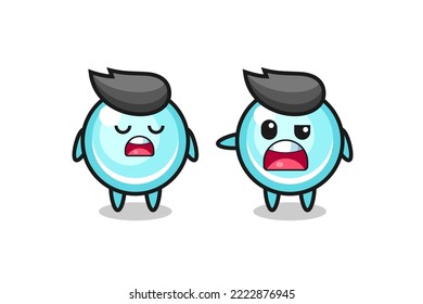 illustration of the argue between two cute bubble characters , cute style design for t shirt, sticker, logo element - Powered by Shutterstock - Get 15% off with code: PIKWIZARD15