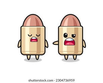 Illustration der Argumentation zwischen zwei niedlichen Kuschelfiguren , süßes Design für T-Shirt, Aufkleber, Logo-Element