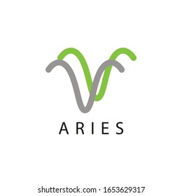 Illustration Aries zodiac astrology horoscope logo vector colorful design symbol