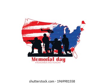 illustration of Armed Forces Day Celebration background with soldier silhouette background design