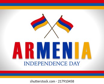 Illustration Of Armenia Flag For Independence day or National Day
