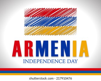Illustration Of Armenia Flag For Independence day or National Day