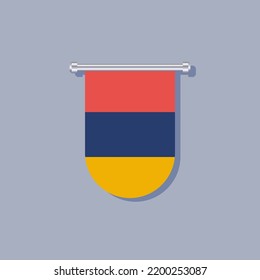 Ilustración de la plantilla de bandera de Armenia