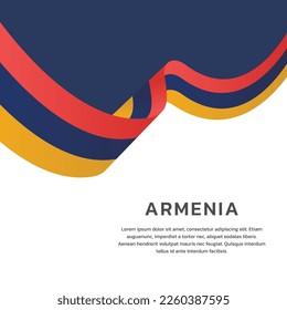 Ilustración de la plantilla de bandera de Armenia