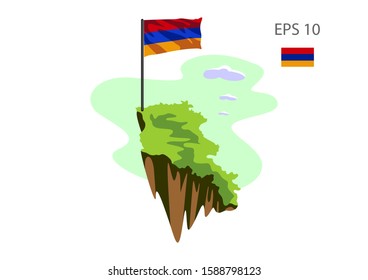 Illustration of armenian country flag, vector image.