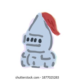Illustration of Armor. Hand drawn vector illustration. Cute Illustrations For Kids