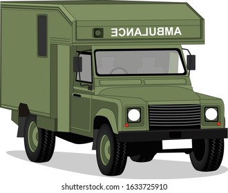 
illustration of army ambulance vector