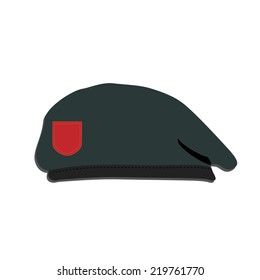 Illustration of army beret,  hat,  beret isolated,  army beret, cap, military beret