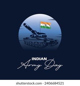 illustration of army day. Kargil vijay diwas and people saluting the indian sholders. Soldiers on fighter tank with tricolor flag.  Army day of India, Republic day. applaud victory,people appreciating