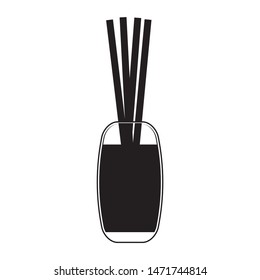 Illustration of an aromatherapy diffuser with reeds