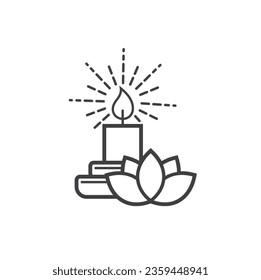 illustration of aromatherapy, vector art.
