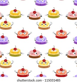 illustration of an array of cakes with various moods