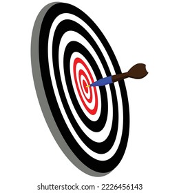 illustration arrow board for throwing games arrows